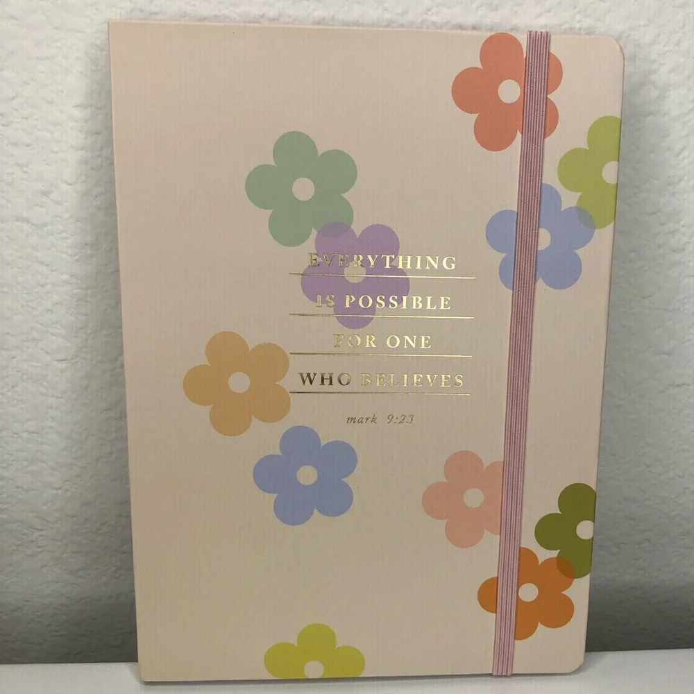 Floral & Gold Note Book W / Gold Pen
